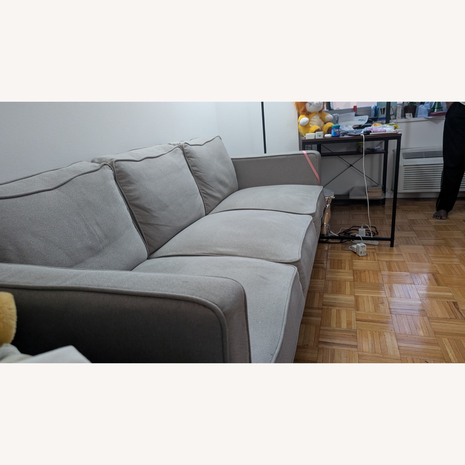 Wayfair Hana Light Gray Wood 3+ Seater Sofa - image-3