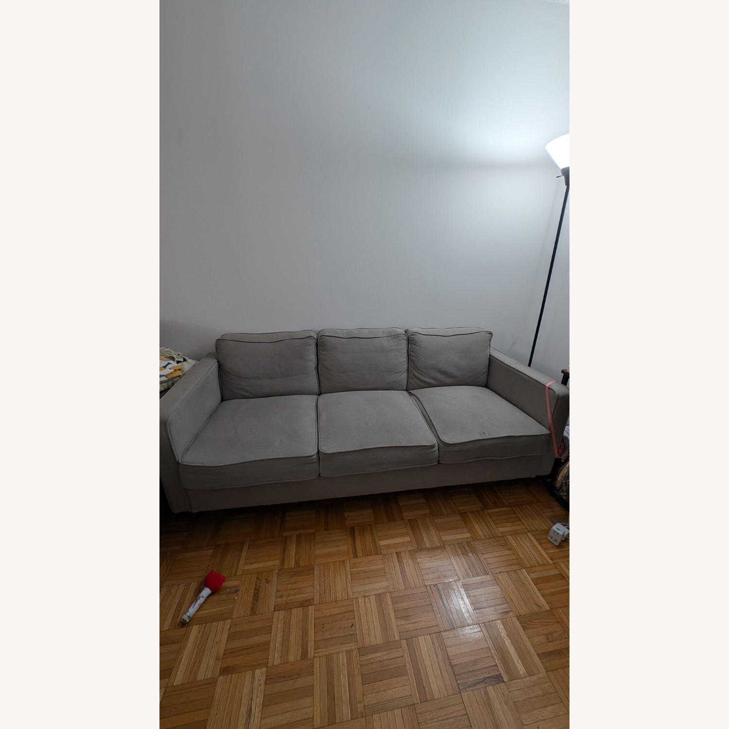 Wayfair Hana Light Gray Wood 3+ Seater Sofa - image-2
