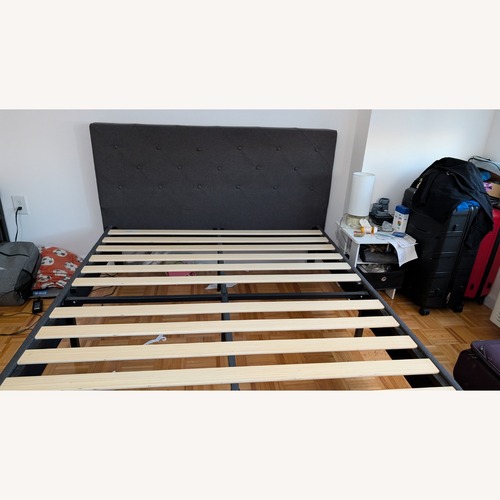 Used Zinus Shalini Upholstered Platform Bed  for sale on AptDeco