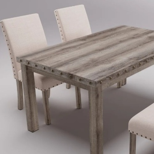 Used Downtown Chicago Natural Gracie Oaks Dining Set for sale on AptDeco