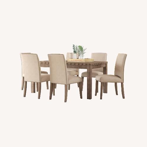Used Downtown Chicago Natural Gracie Oaks Dining Set for sale on AptDeco