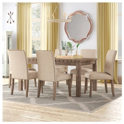 Used Downtown Chicago Natural Gracie Oaks Dining Set for sale on AptDeco
