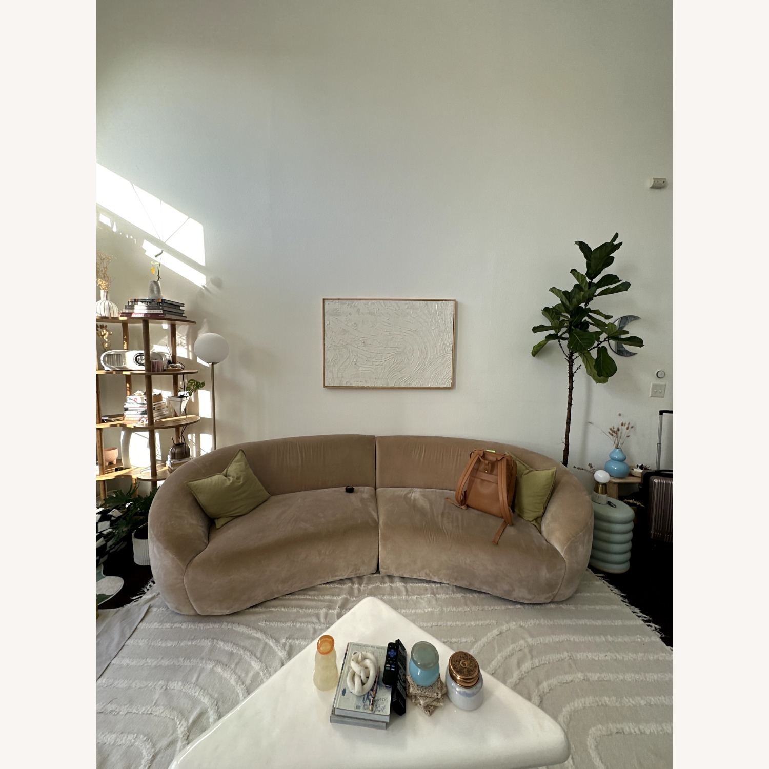 CB2 Roma Pink Performance Velvet Sofa 2 Pieces - image-2