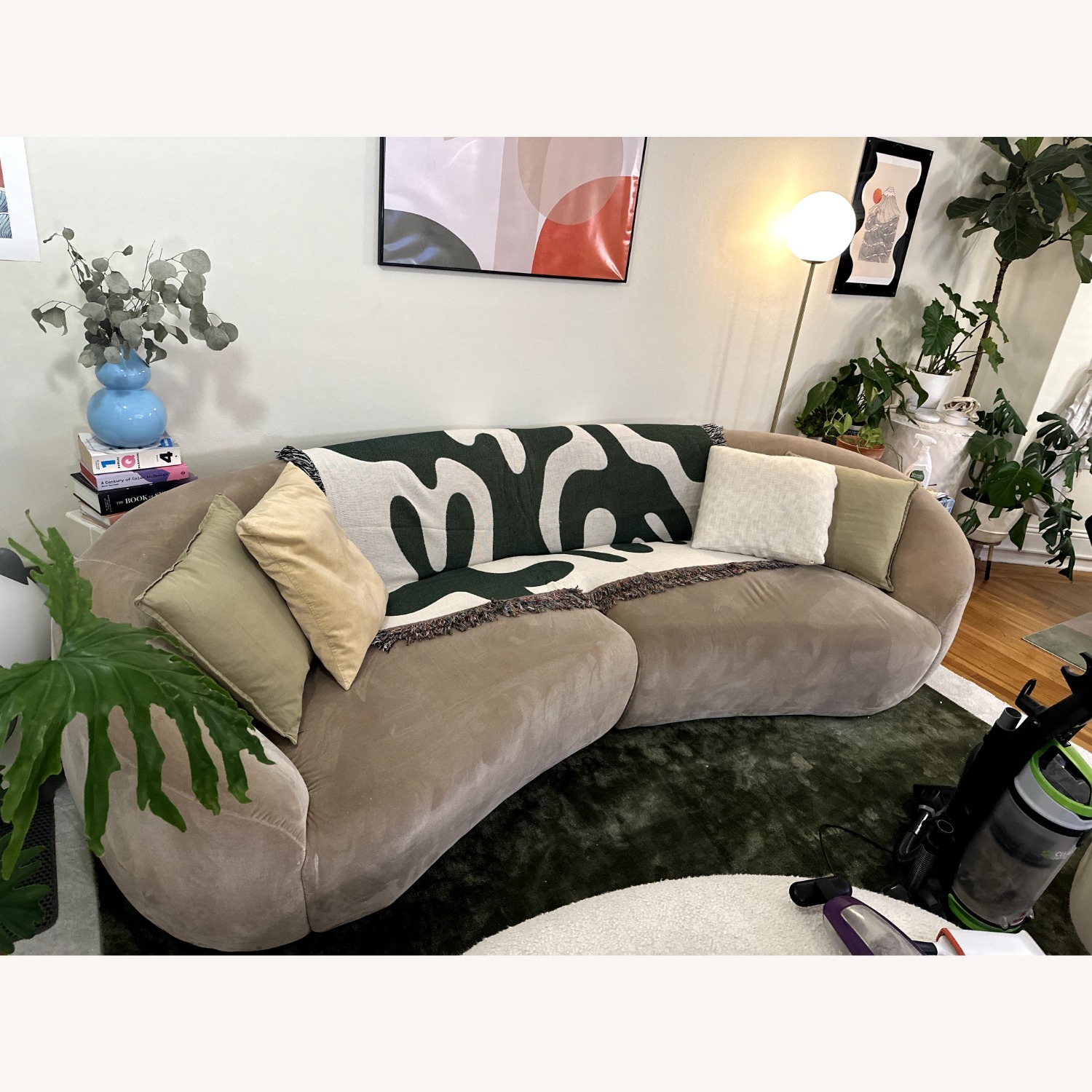 CB2 Roma Pink Performance Velvet Sofa 2 Pieces - image-3