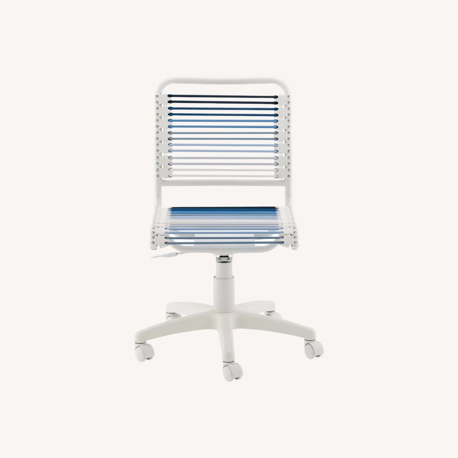 Container Store Blue Ombre Blue Nylon Office Chair - image-0
