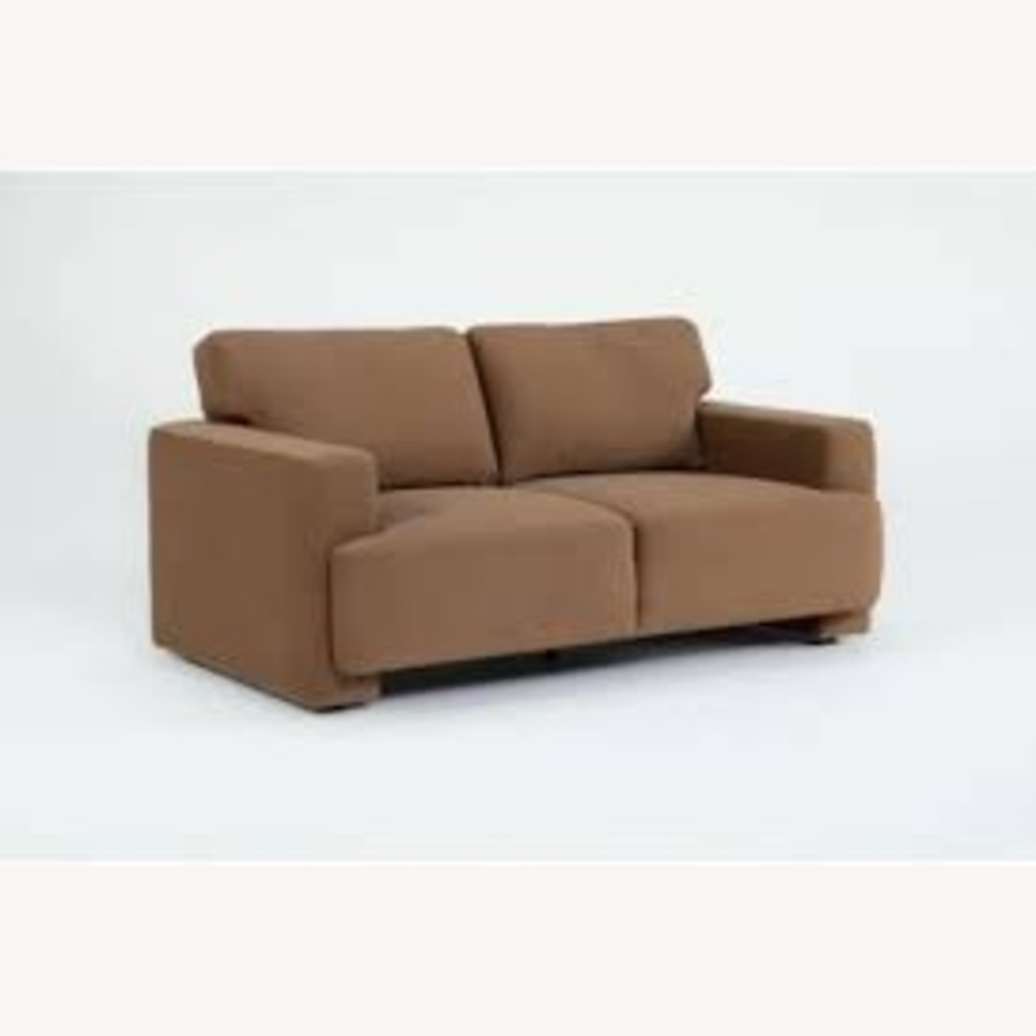 Living Spaces Milan Brown Velvet Couch - image-4