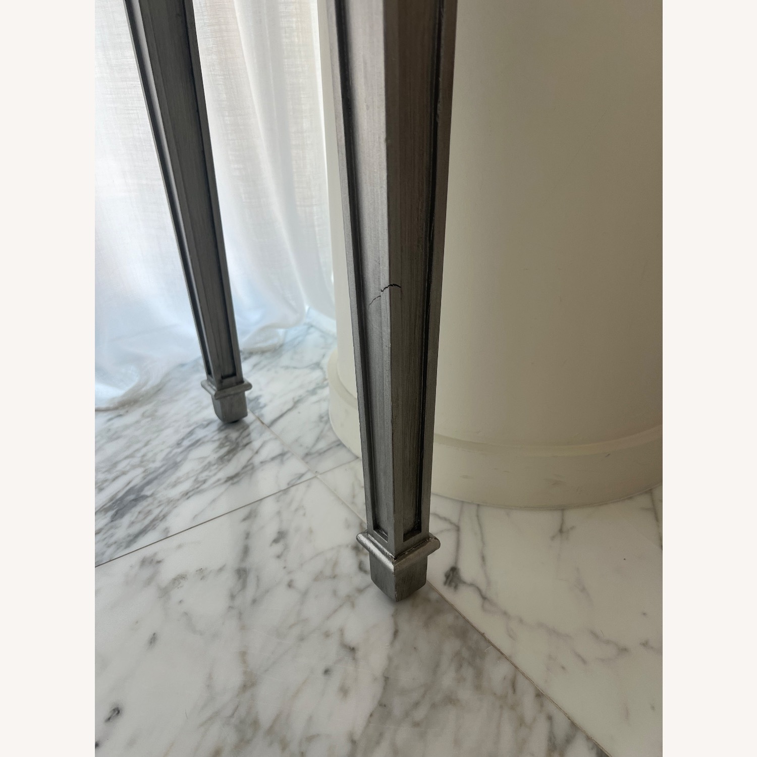 Pier 1 Imports Hayworth Silver Mirrored Glass Desk - image-4