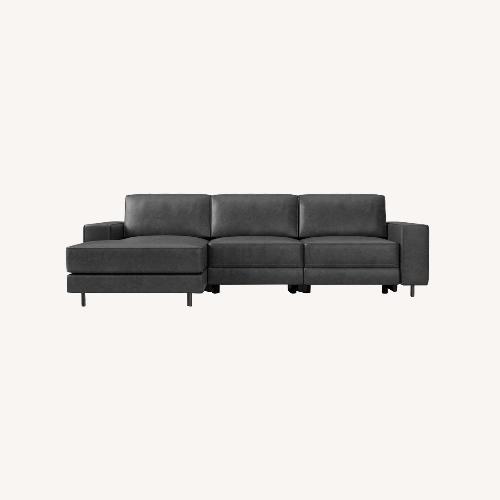 Used West Elm Reclining Leather Sectional w/Chaise for sale on AptDeco