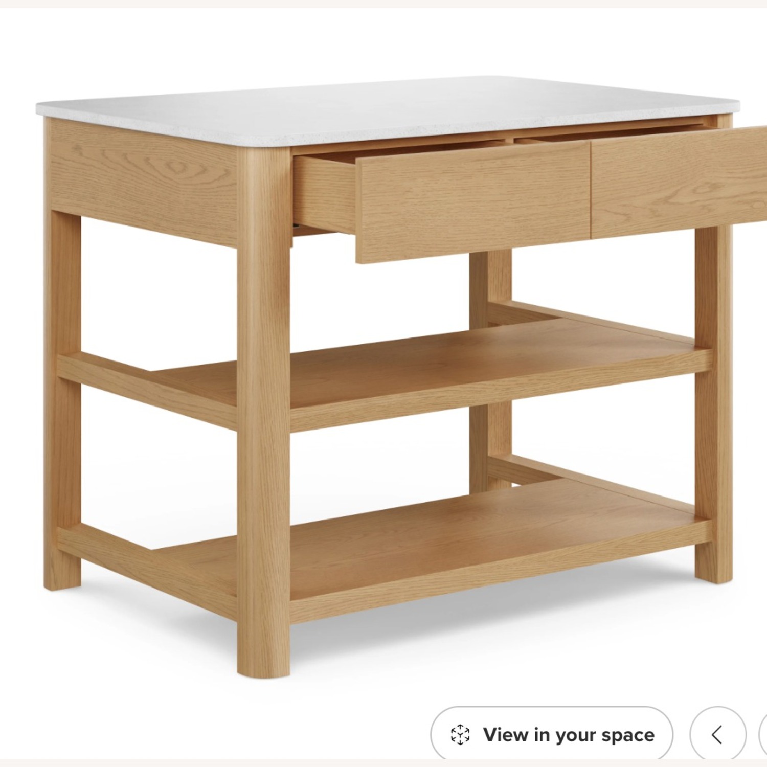 Article Light Brown Wood Kitchen Island - image-3