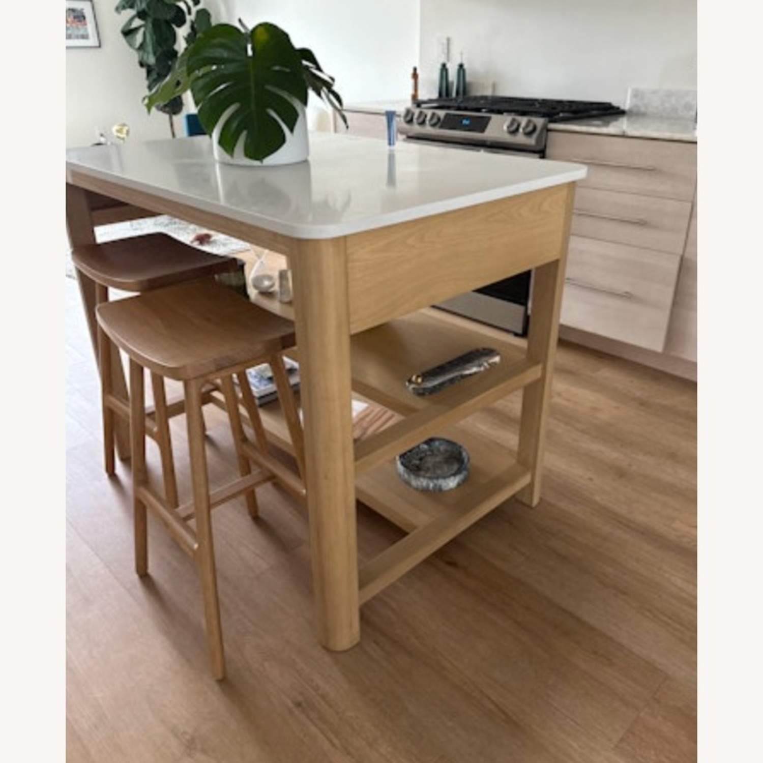Article Light Brown Wood Kitchen Island - image-2
