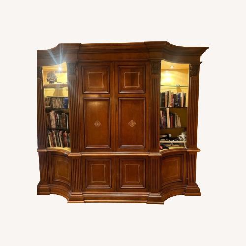 Used Chestnut Entertainment Center/Bookcase for sale on AptDeco