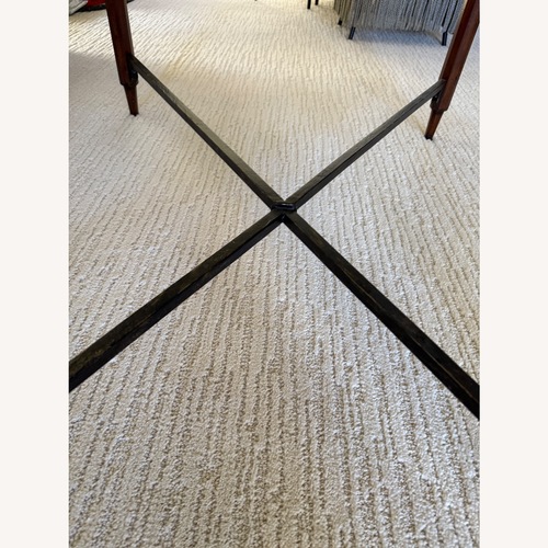 Used Dark Brown Metal and Glass Coffee Table for sale on AptDeco