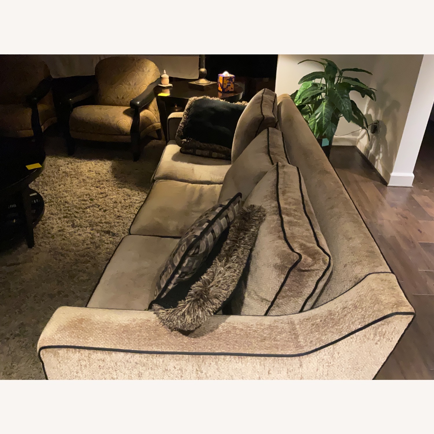 Swaim Inc. Dark Brown 3+ Seater Sofa - image-3