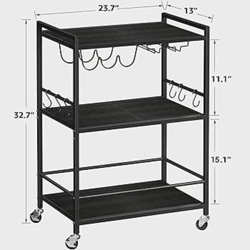 Used Amazon Black Bar Cart for sale on AptDeco