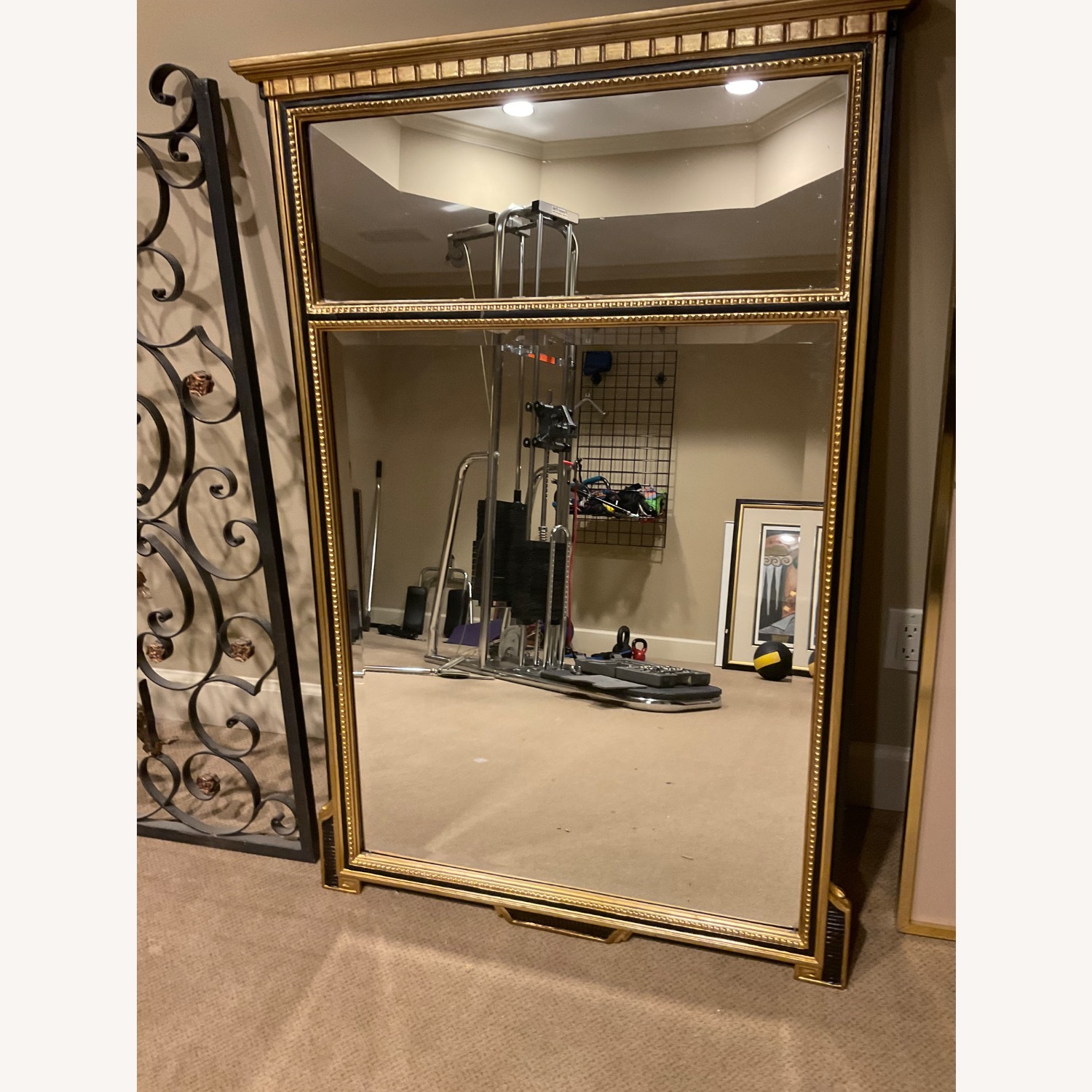 Gold Metal Wall Mirror - image-1