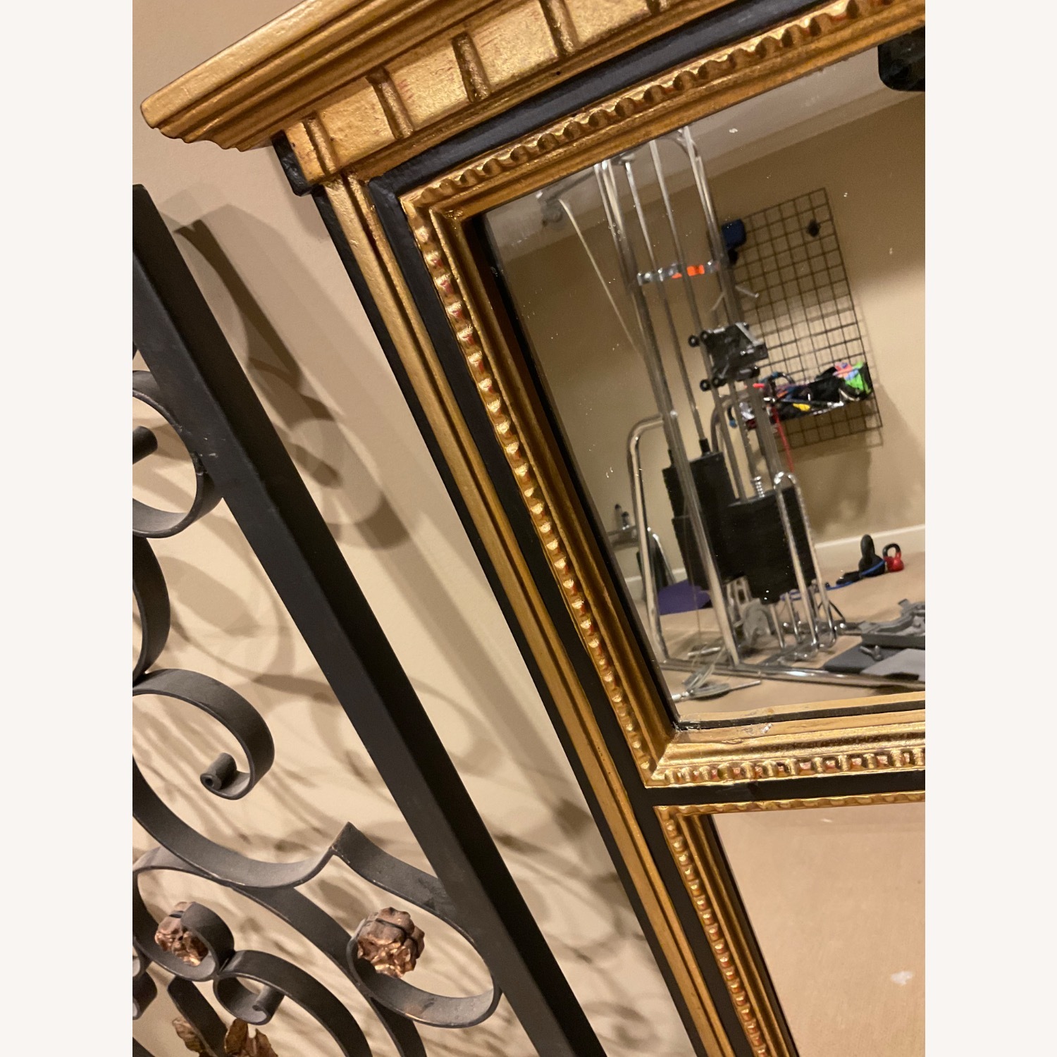 Gold Metal Wall Mirror - image-2