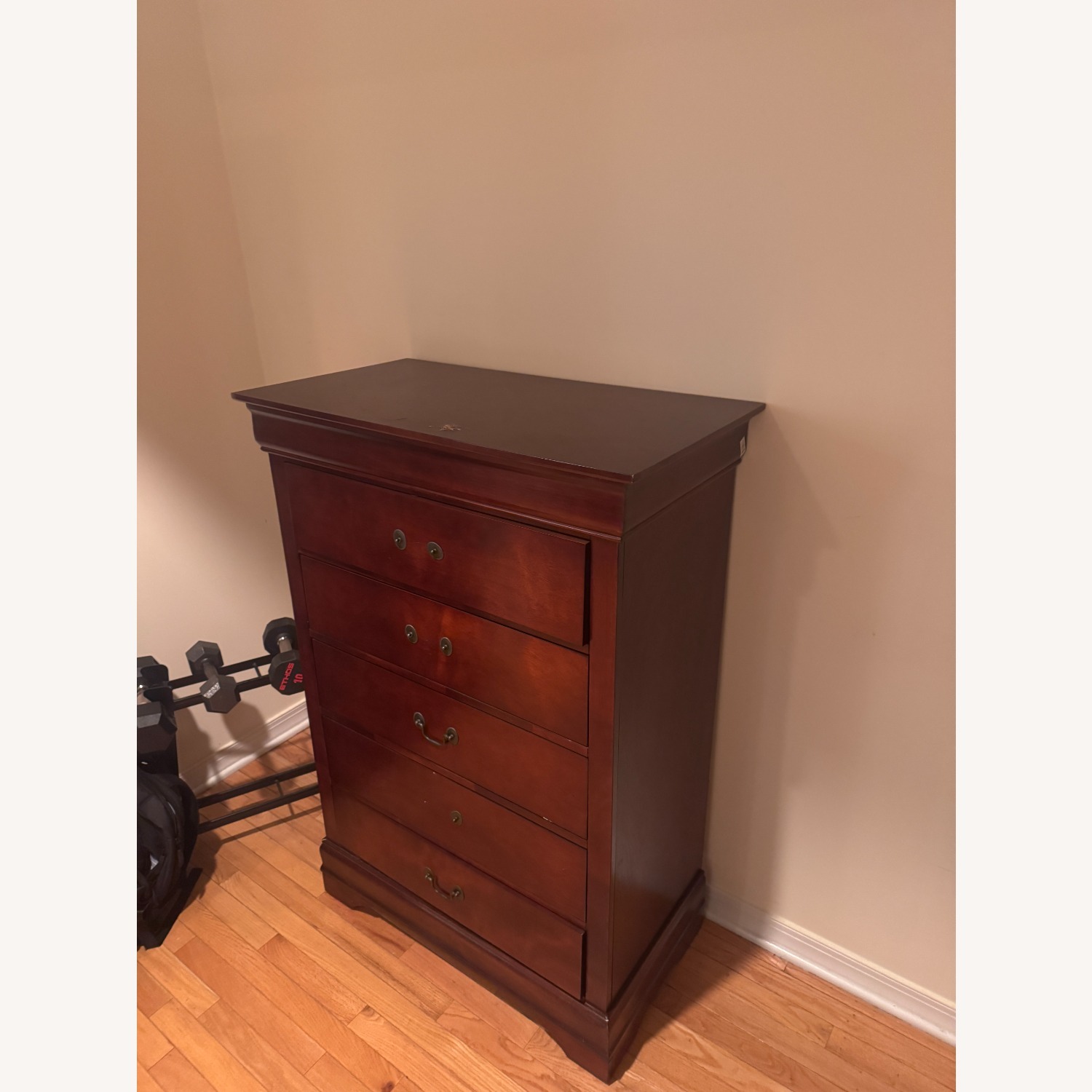 Dark Brown Wood Dresser - image-2