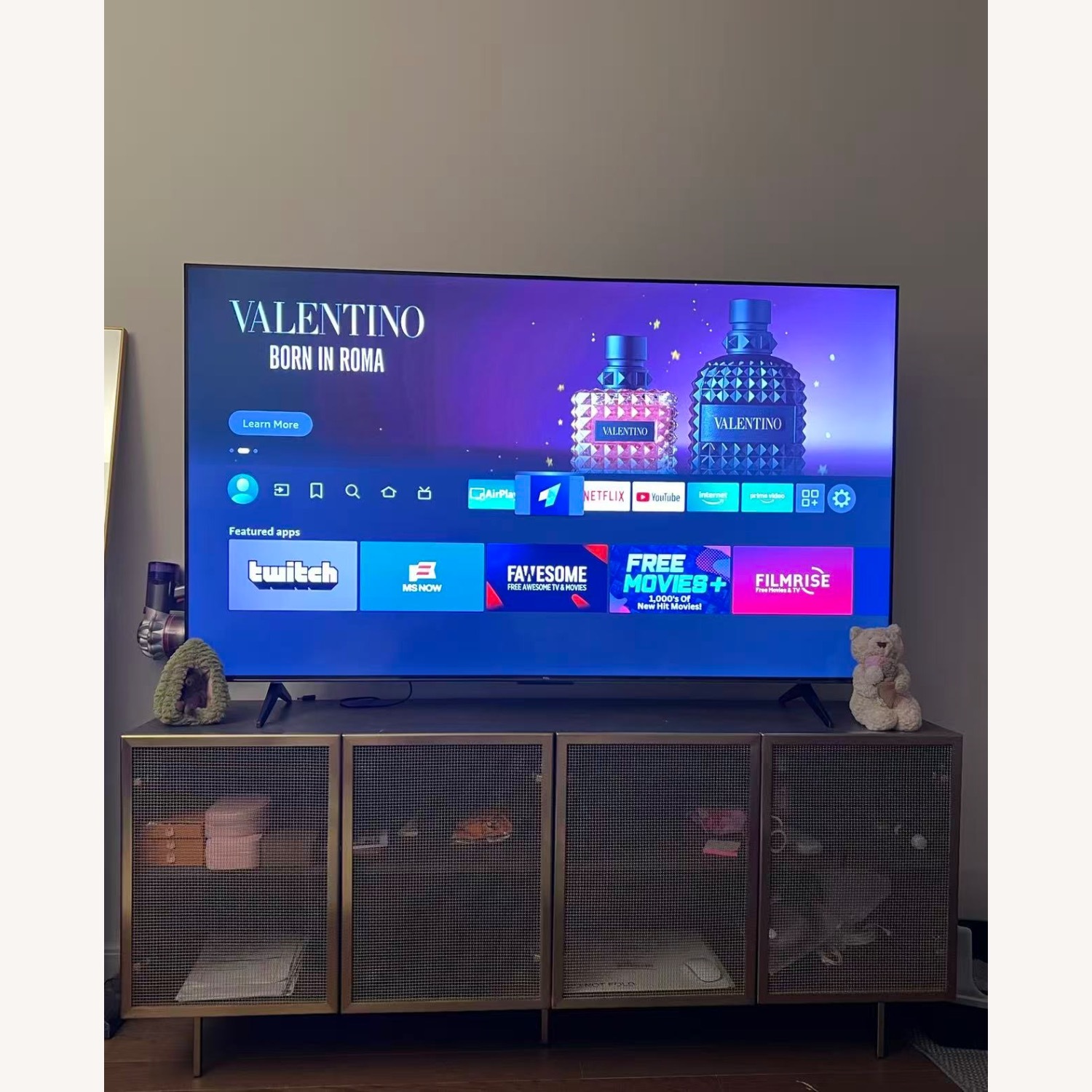 CB2 Dark Brown Brass Media Storage - image-2