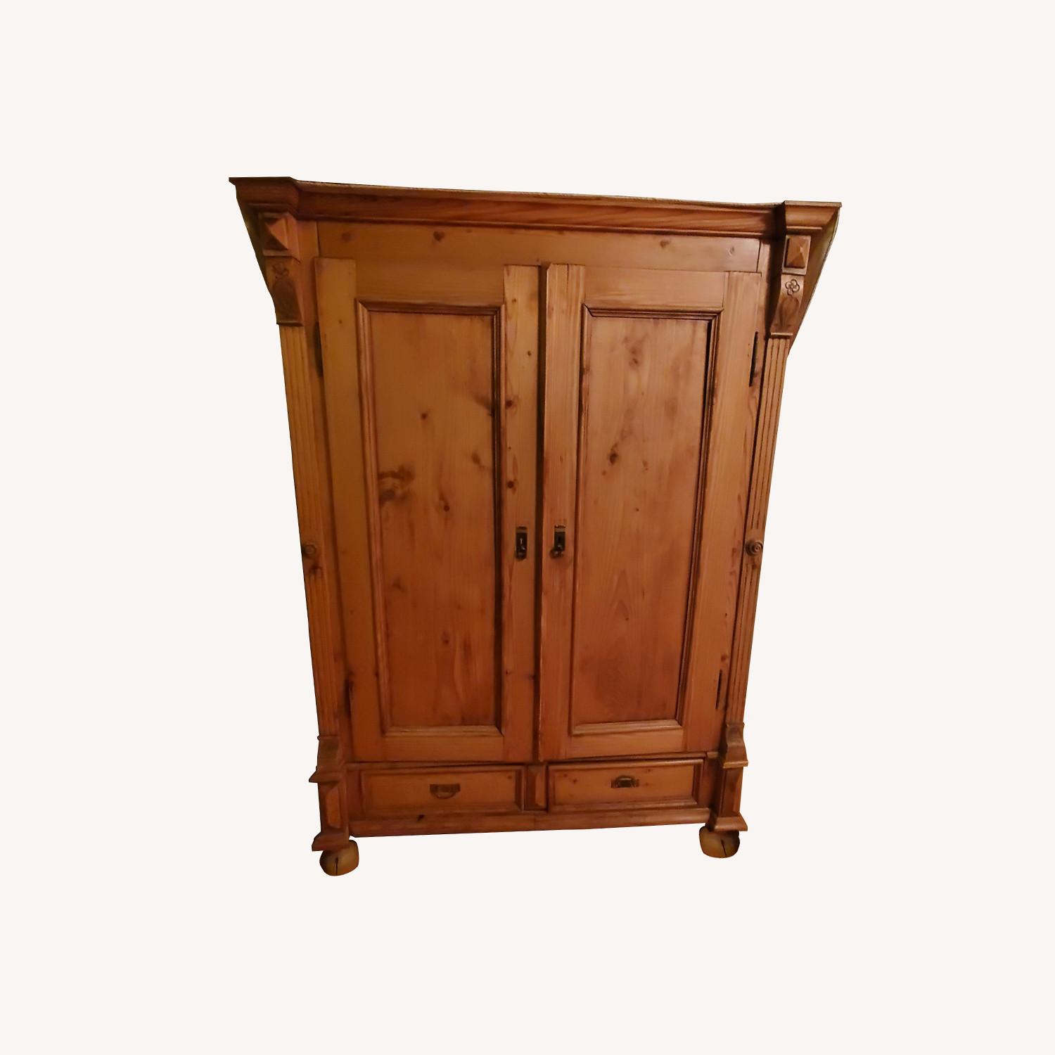 Pine Wood Armoire - image-0