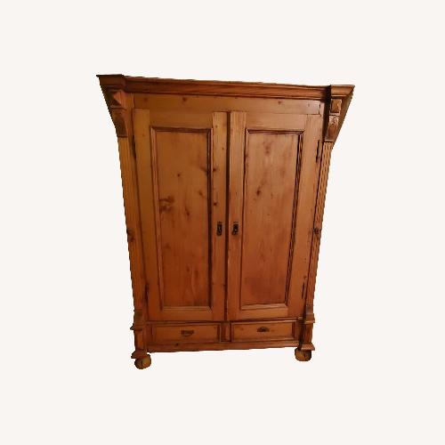 Used Pine Wood Armoire for sale on AptDeco