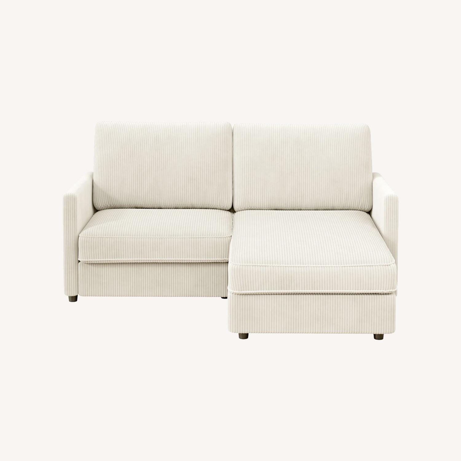 Wayfair Corduroy L Shaped Couch - image-0