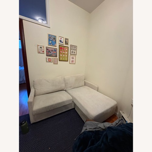 Used Wayfair Corduroy L Shaped Couch for sale on AptDeco