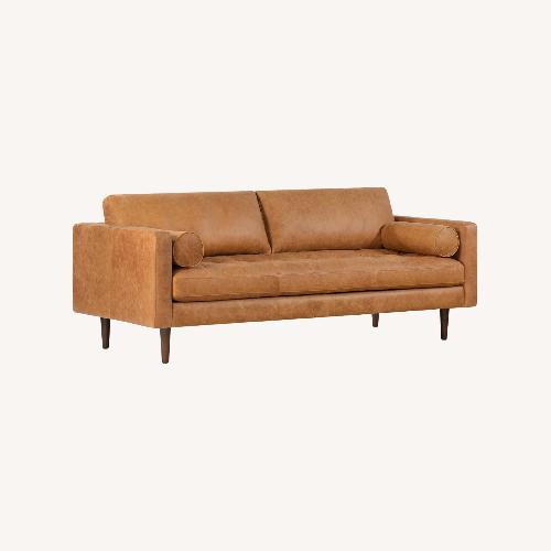 Used Amazon Leather 2 Seater Sofa for sale on AptDeco