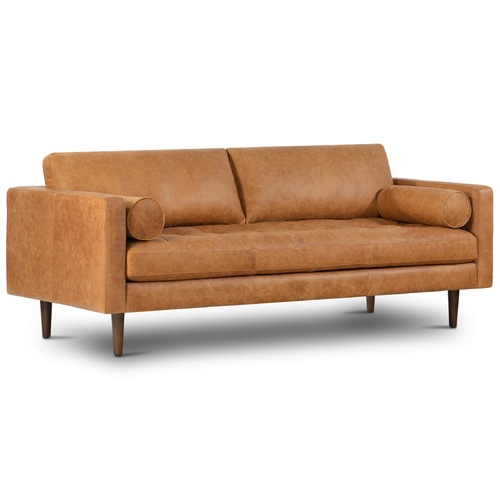 Used Amazon Leather 2 Seater Sofa for sale on AptDeco