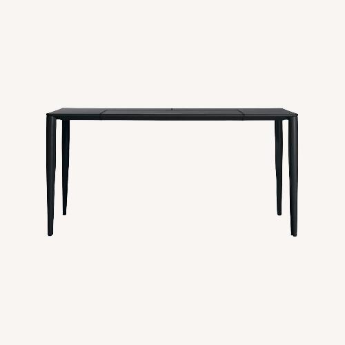 Used Design Within Reach Vella Leather Desk Dark Brown for sale on AptDeco