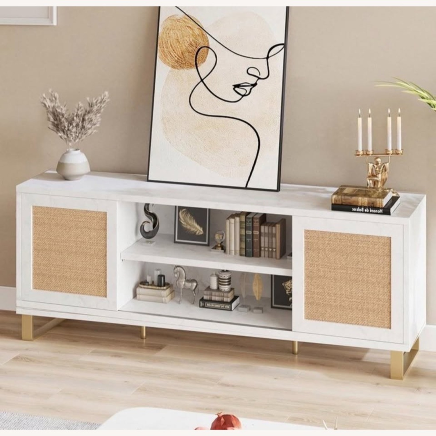 Target Rattan TV Stand and Media Console - image-0