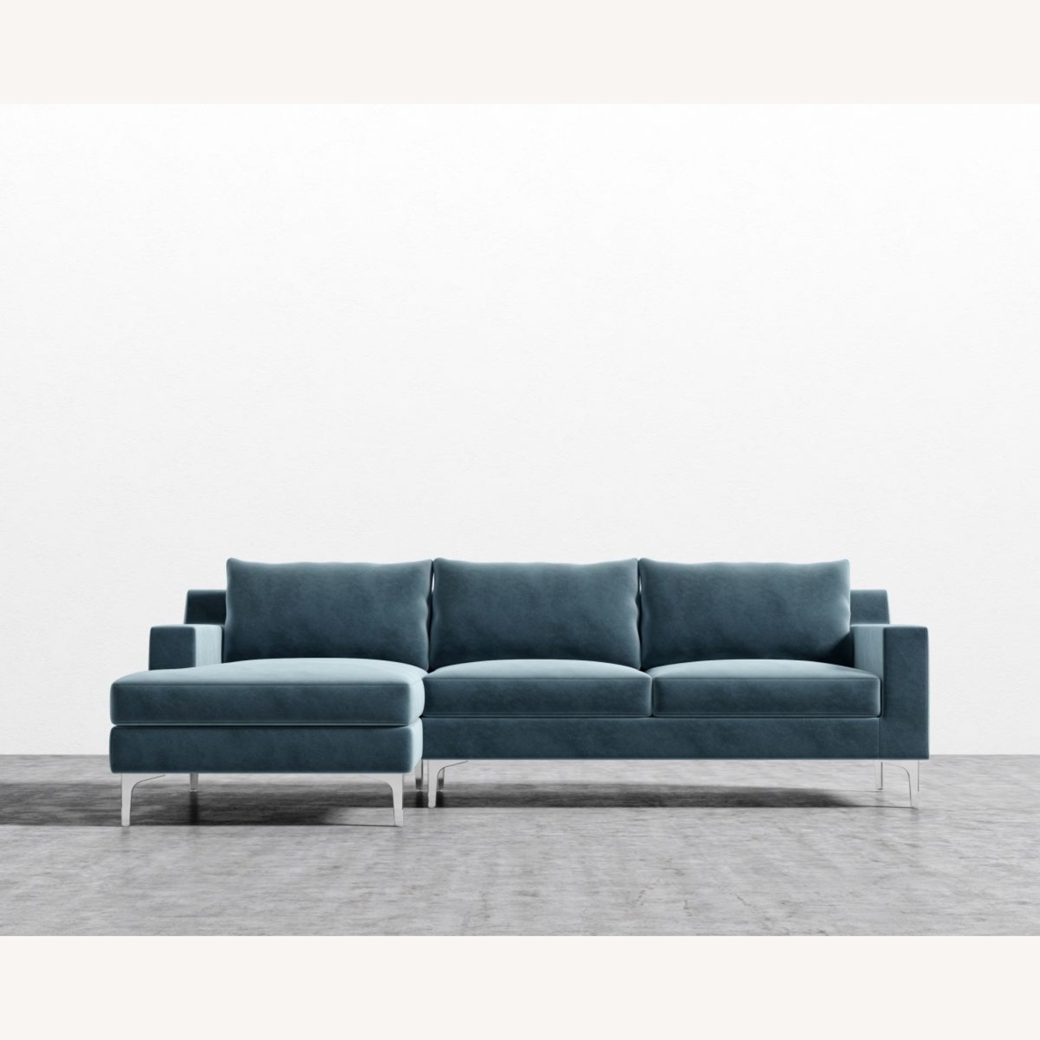 Rove Concepts Sophia Blue Velvet 2 Piece Sectional - image-0