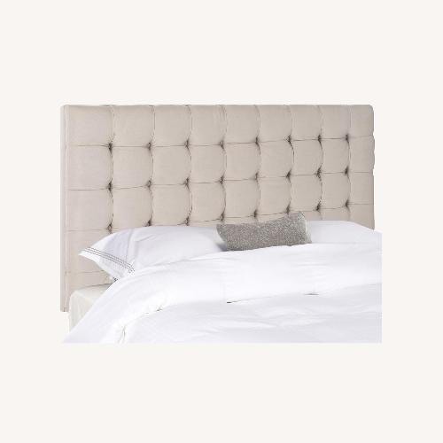 Used Walmart Tufted Grey Fabric Headboard for sale on AptDeco