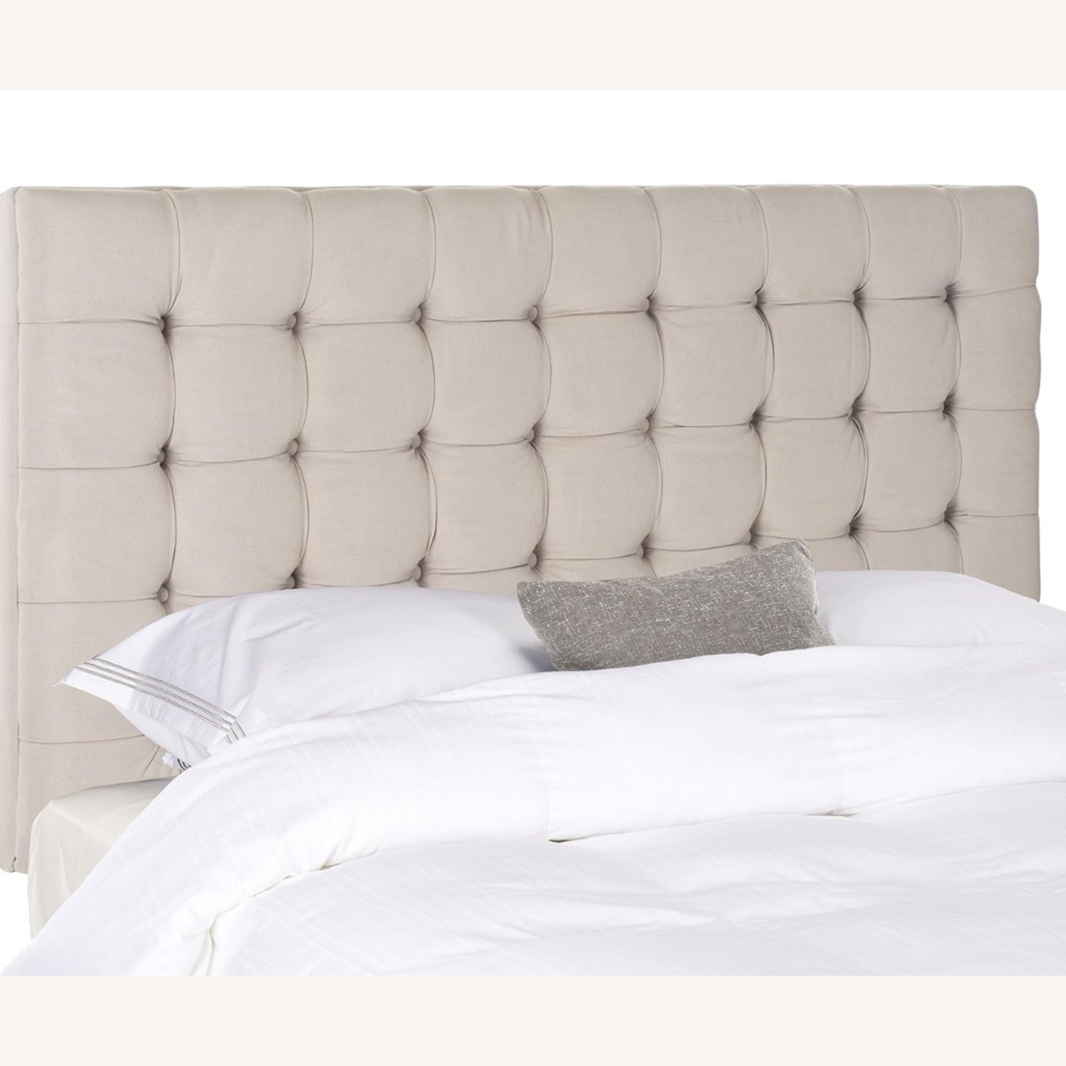 Walmart Tufted Grey Fabric Headboard - image-2