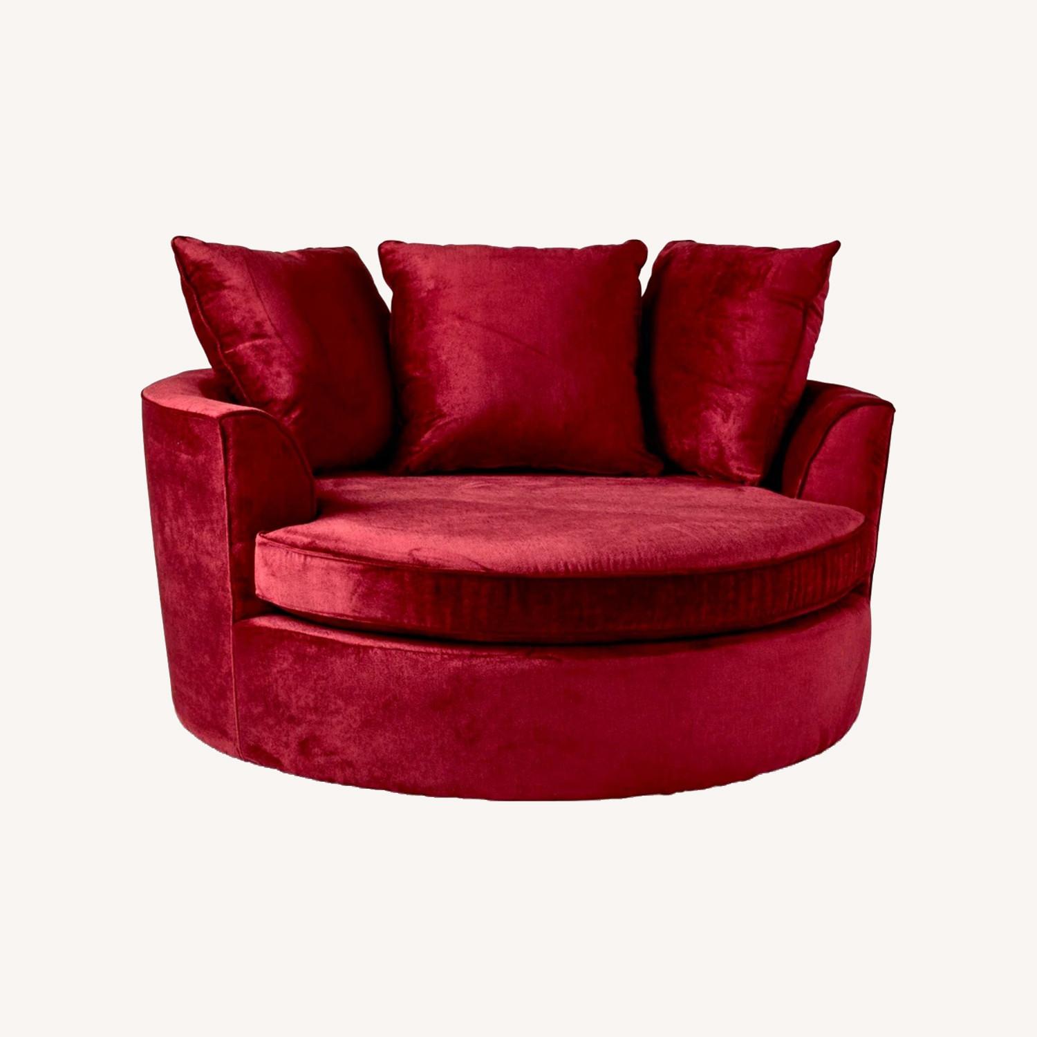 Wade Logan Red Fabric Accent Chair - image-0