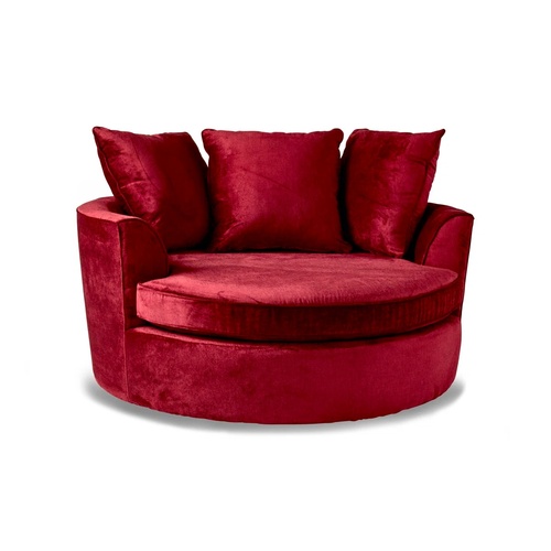 Used Wade Logan Red Fabric Accent Chair for sale on AptDeco