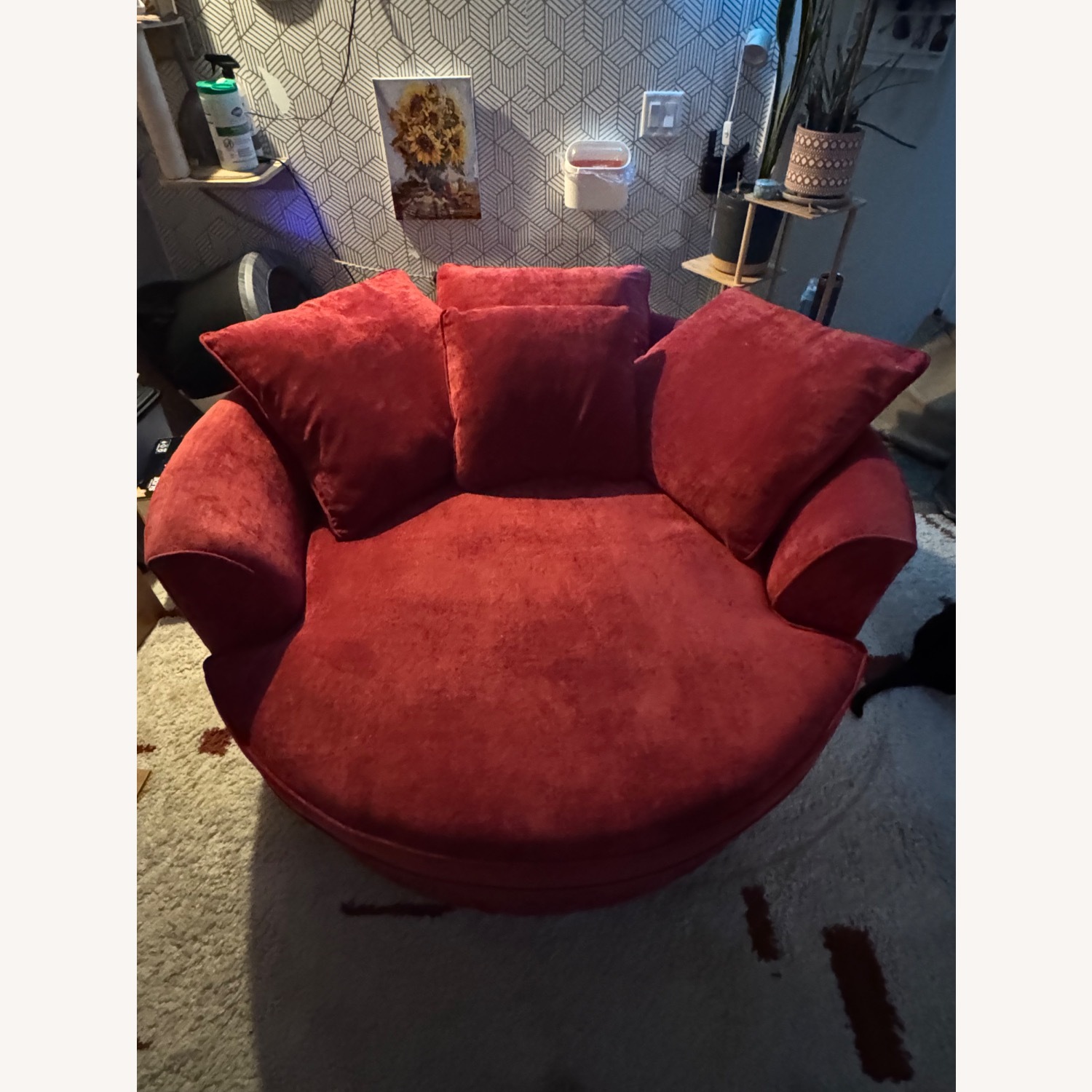 Wade Logan Red Fabric Accent Chair - image-6