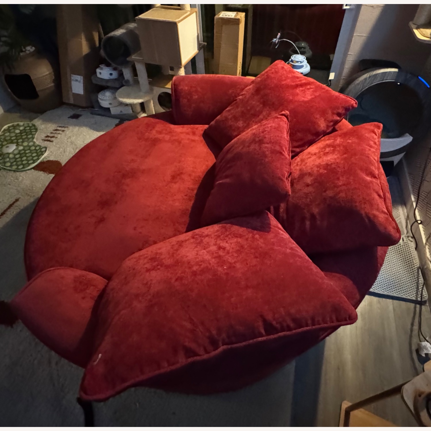 Wade Logan Red Fabric Accent Chair - image-8