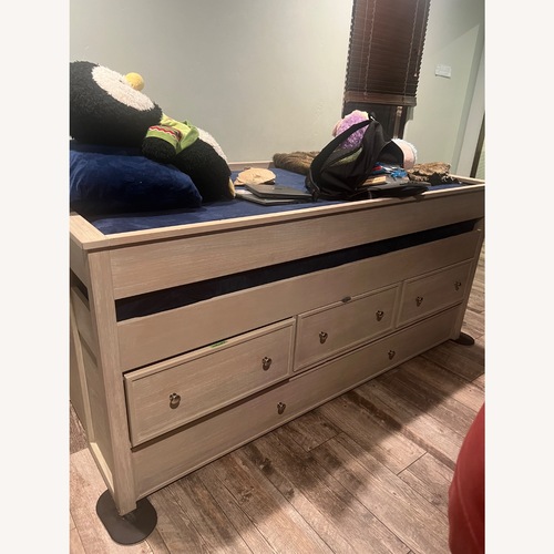 Used Pottery Barn Elliott Twin Trundle Bed for sale on AptDeco