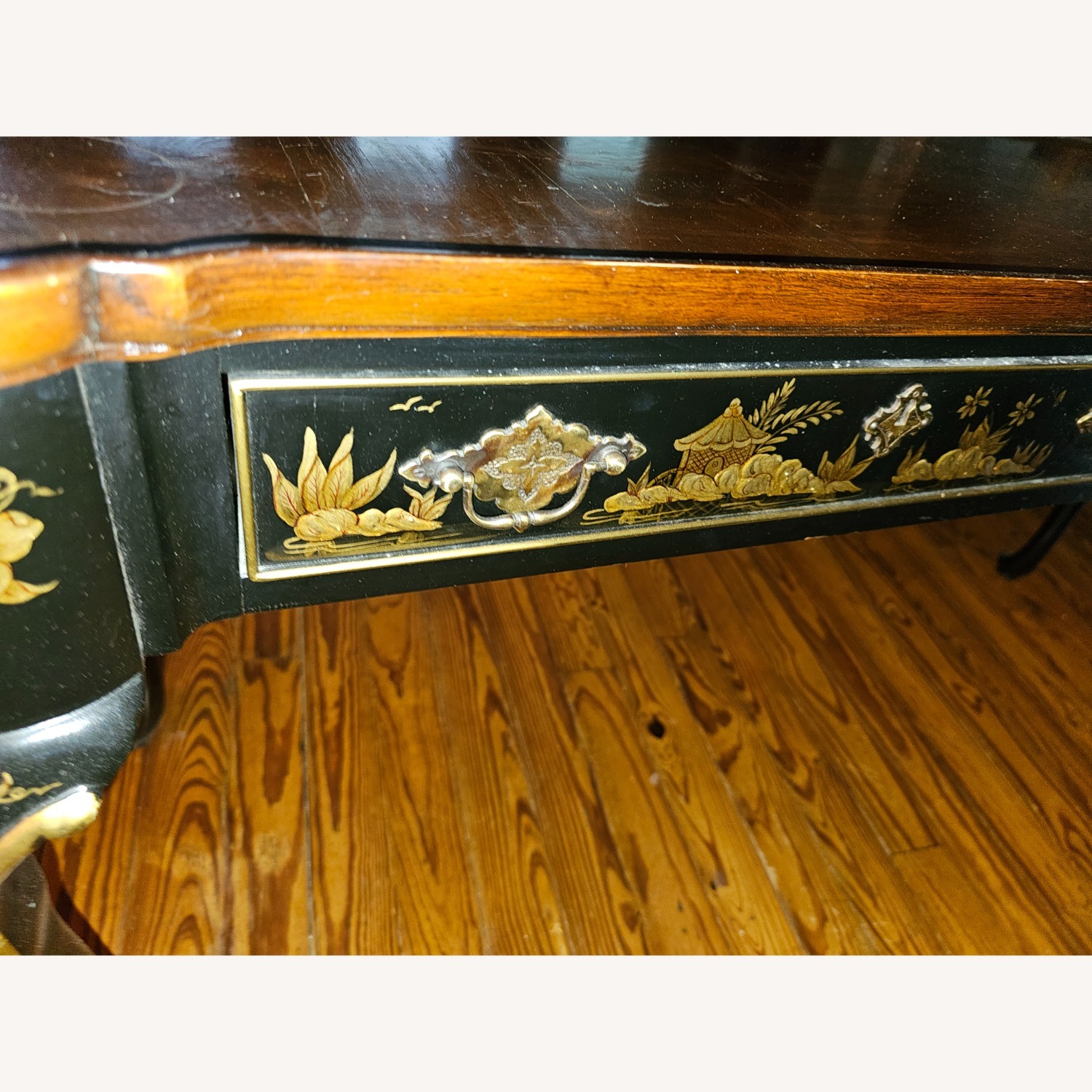 Hekman Furniture Dark Brown Sofa Table 80s - image-3