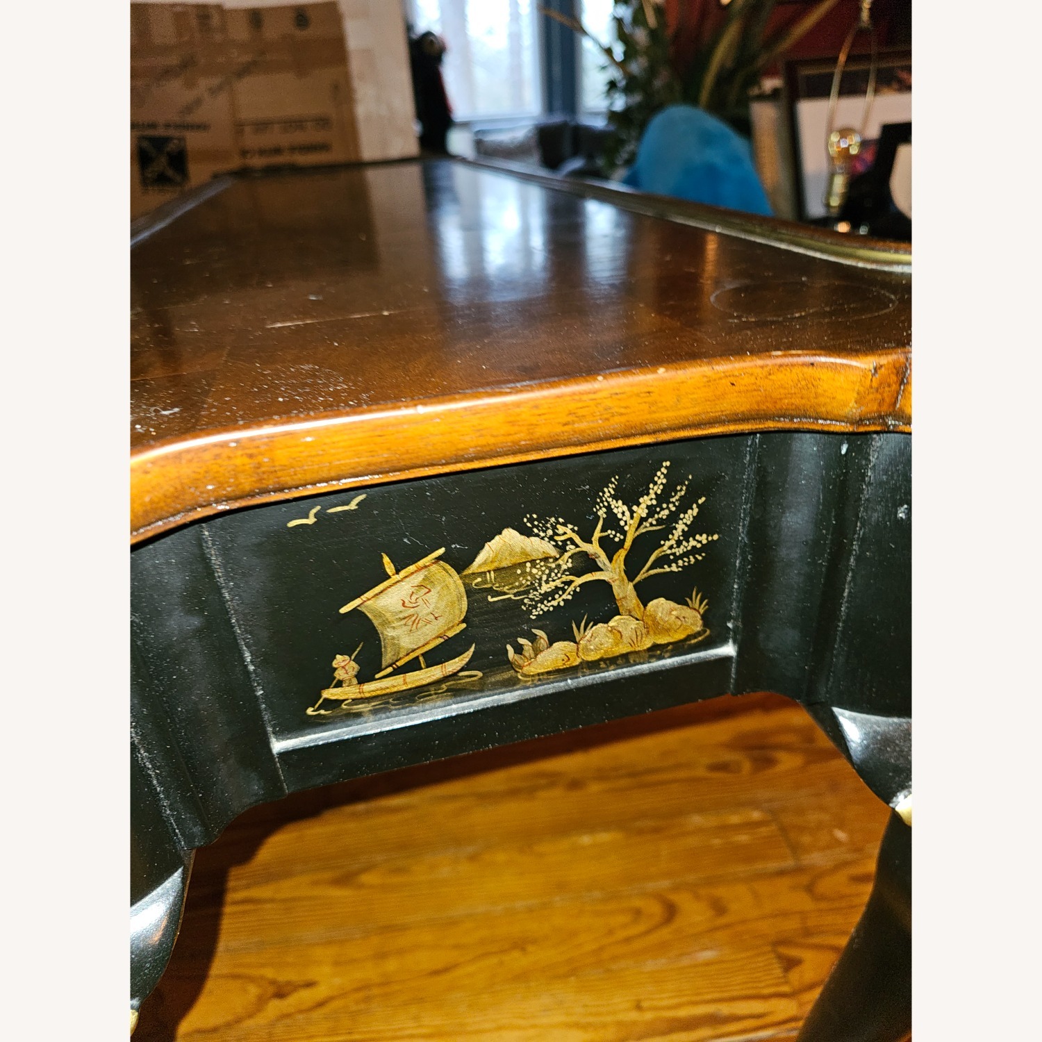 Hekman Furniture Dark Brown Sofa Table 80s - image-10