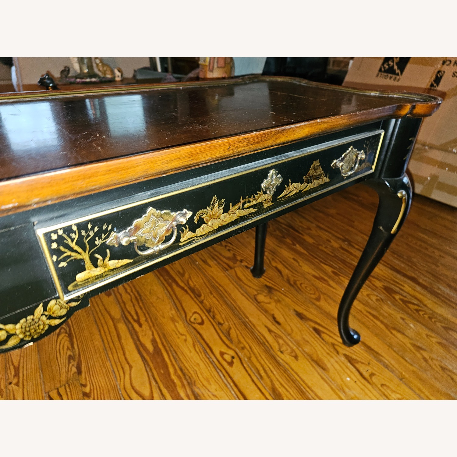 Hekman Furniture Dark Brown Sofa Table 80s - image-6