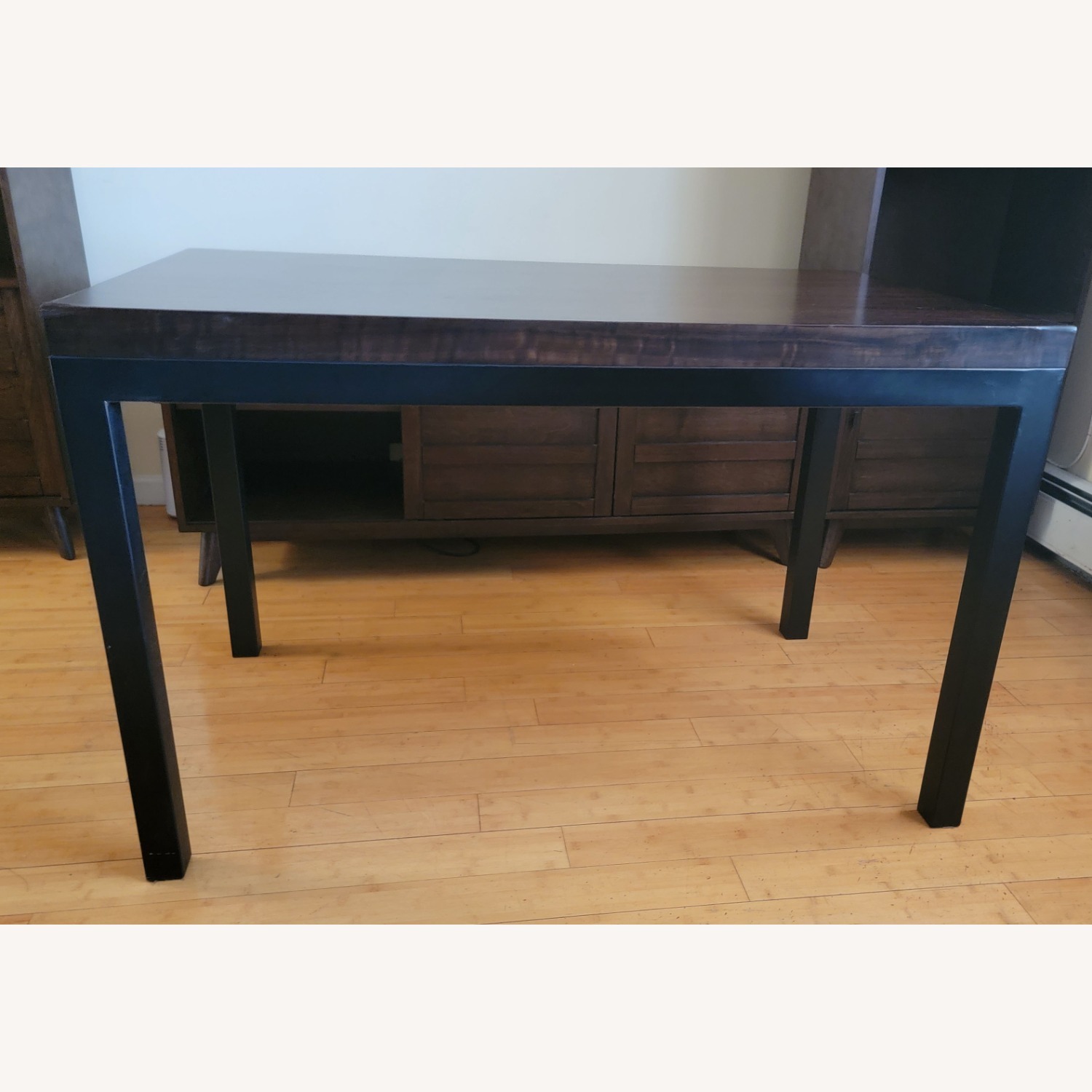 Crate & Barrel Parsons Dark Brown Wood Dining Table - image-8