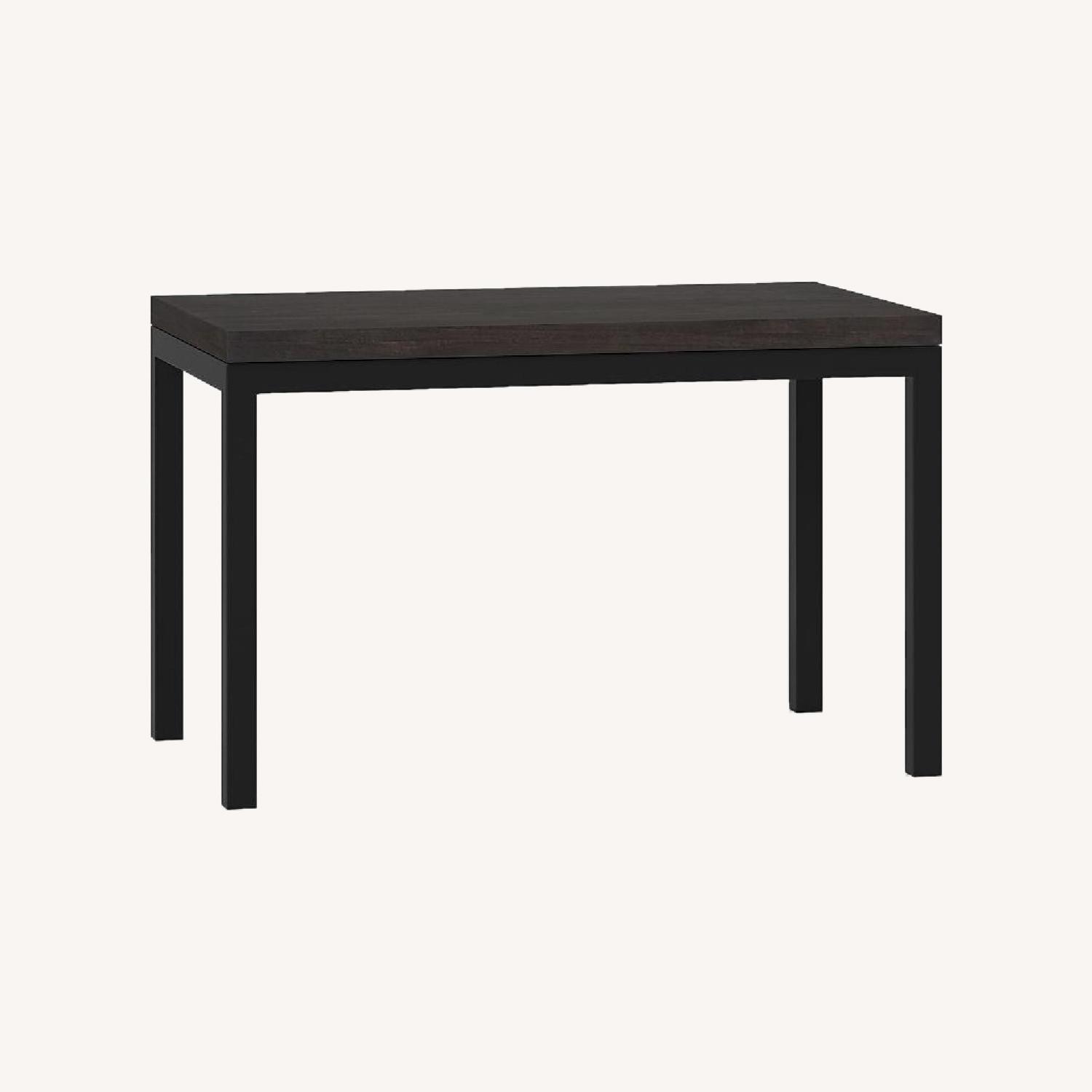 Crate & Barrel Parsons Dark Brown Wood Dining Table - image-0