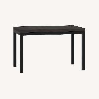 Crate & Barrel Parsons Dark Brown Wood Dining Table