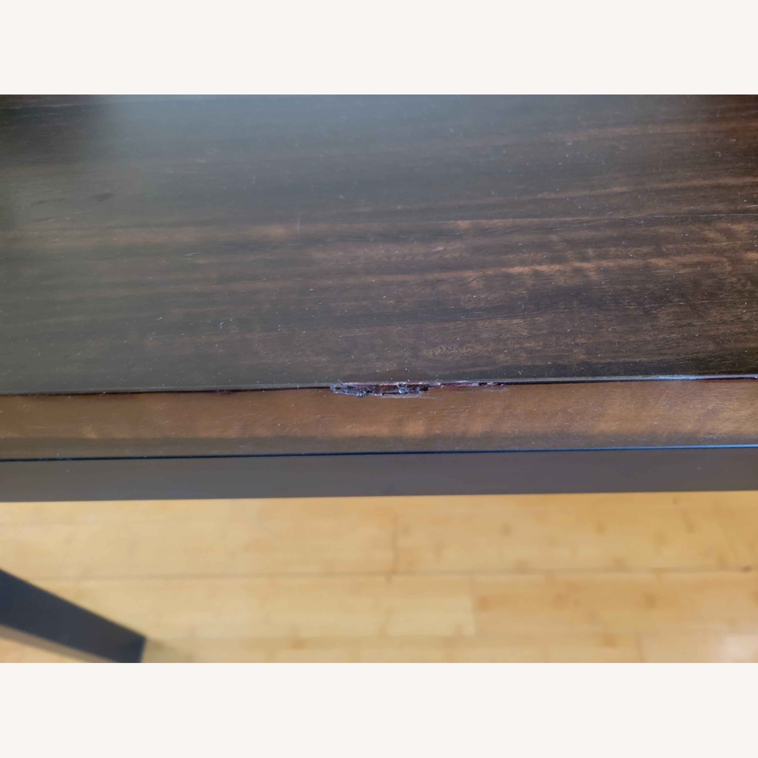 Crate & Barrel Parsons Dark Brown Wood Dining Table - image-4