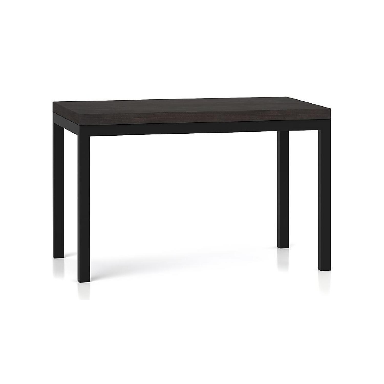 Crate & Barrel Parsons Dark Brown Wood Dining Table - image-0