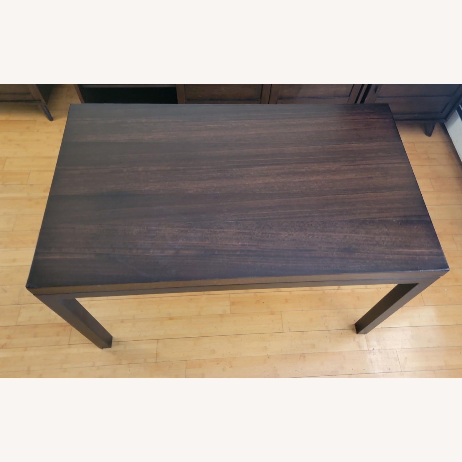 Crate & Barrel Parsons Dark Brown Wood Dining Table - image-9