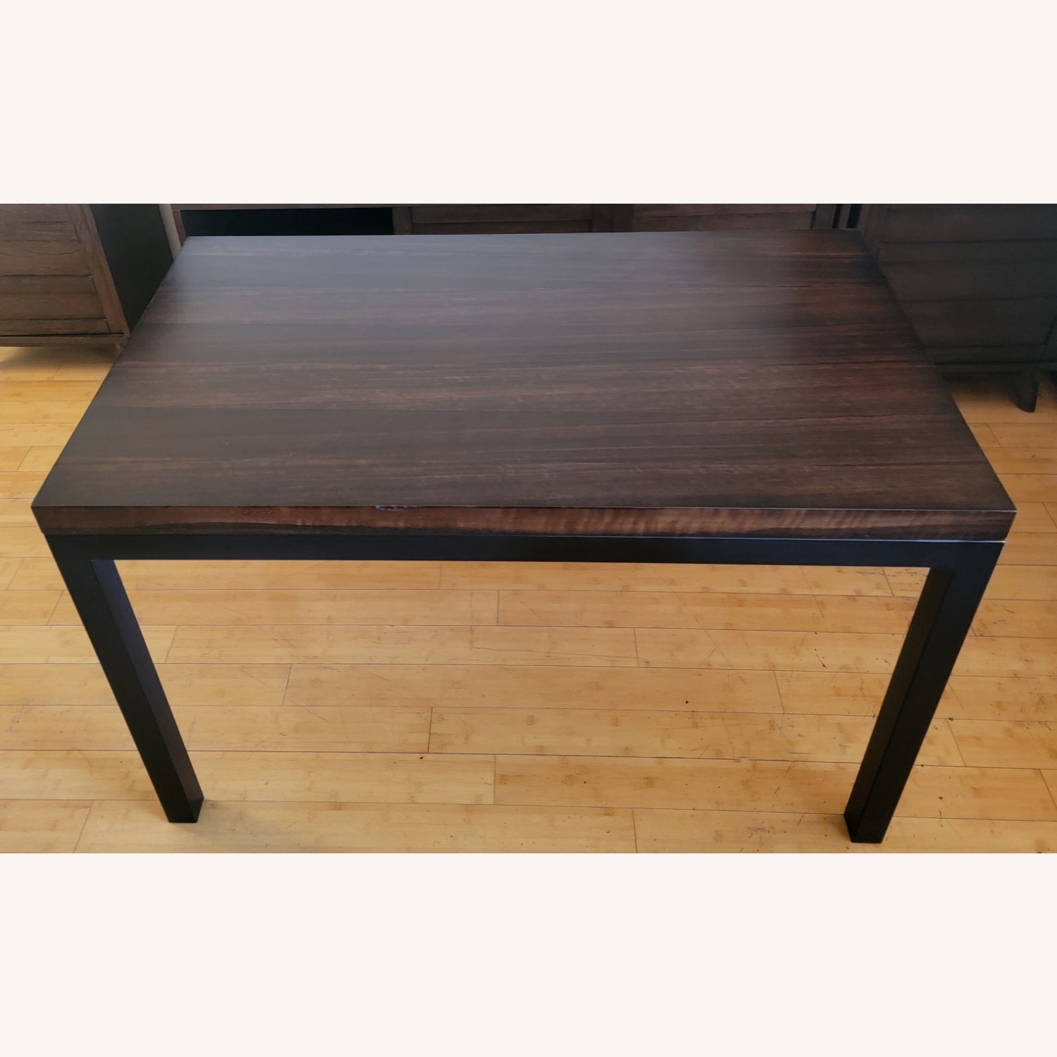 Crate & Barrel Parsons Dark Brown Wood Dining Table - image-2