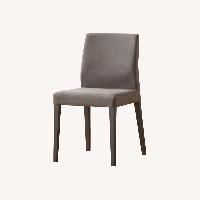 Crate & Barrel Monterey Gray Fabric Dining Chairs