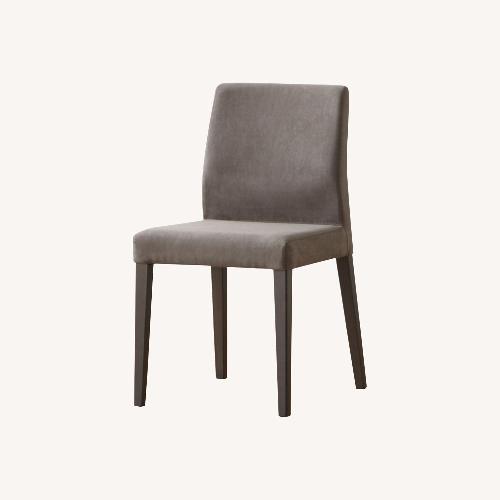 Used Crate & Barrel Monterey Gray Fabric Dining Chairs for sale on AptDeco